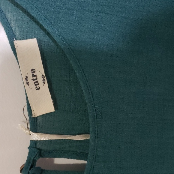 NWT Boho Tiered Hippie Dress Deep Green - Picture 4 of 9